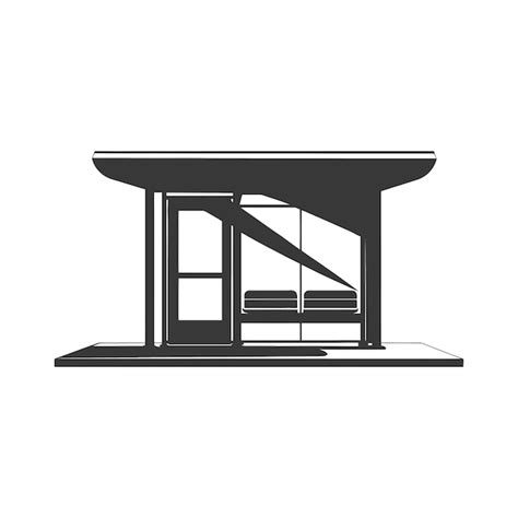 Minimalist logo or symbol bus stop black color only | Premium AI