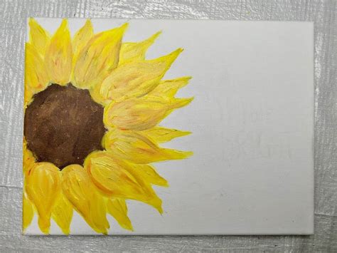 Easy Acrylic Sunflower Painting