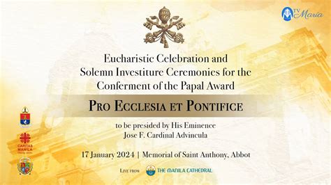 Live Pro Ecclesia Et Pontifice Youtube