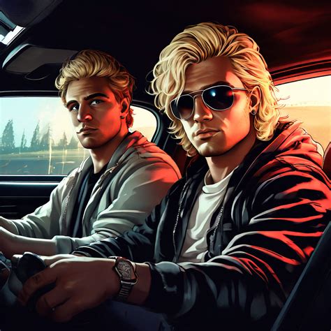 Drug Dealers With Blond Hair In A Car By Elke Amberg Playground