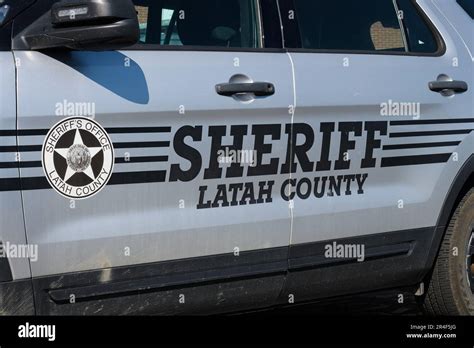 Moscow, ID, USA - May 23, 2023; Latah County Sheriff patrol car name ...