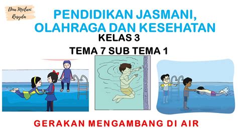 Pjok Kelas 3 Tema 7 Subtema 1 Gerakan Mengambang Di Air Youtube