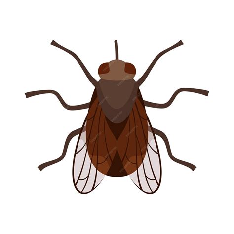 Premium Vector Realistic Fly Insect Flat Style Vector Illustration