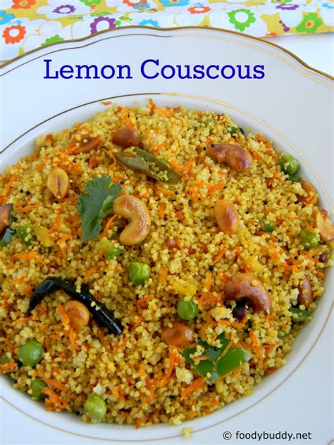 Lemon Couscous Recipe Indian Style Easy Breakfast Foodybuddy