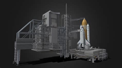 Space Shuttle Launch Complex Asset Pack Buy Royalty Free D Model By