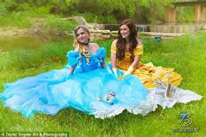 A Fairytale Romance Lesbian Couple Get Dressed Up As Their Favorite Disney Princesses To Pose