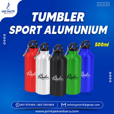 Tumbler Sport Alumunium 500 Ml Infinity Digital Printing