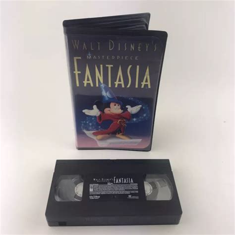 Walt Disney S Masterpiece Fantasia Vhs Black Clamshell Case Vintage