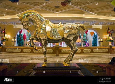 Mosaic horse sculpture, Bellagio Hotel lobby, Las Vegas, Nevada Stock Photo, Royalty Free Image ...