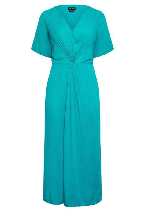 Evans Blue Knot Front Maxi Dress Evans