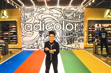 Interactive Graffiti Coloring Live Murals For Adidas At Finish Line