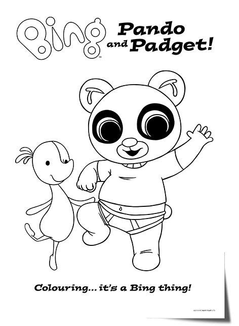 Bing Cbeebies - Free Colouring Pages