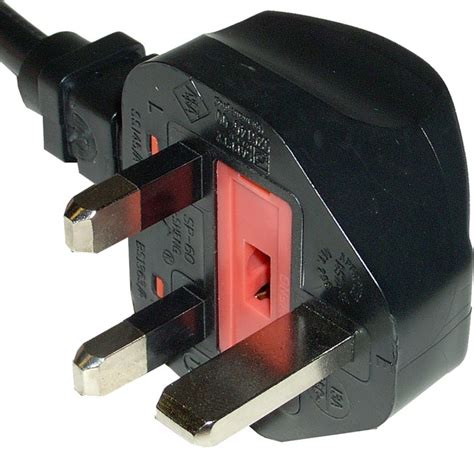 Cable Eléctrico British Standard Bs 1363 1 A Iec 60320 C5 De 18m Negro