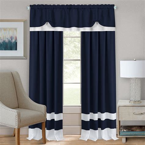 Navy Blue And White Living Room Curtains | Cabinets Matttroy