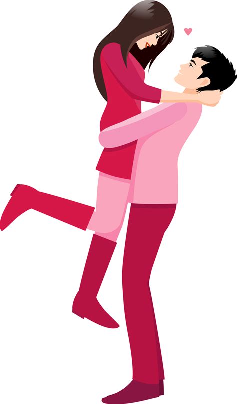 Valentine S Day Festival With A Couple Standing Together Man Carry Woman In Happy Time Cartoon