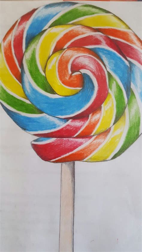 Lollipop Colored Pencil Drawing - bmp-lard