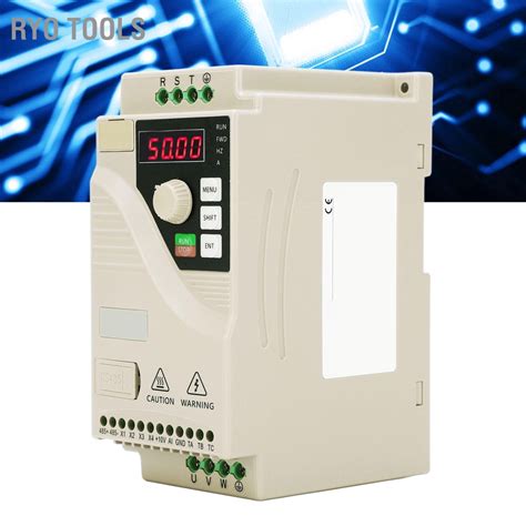 Ryo Tools ไดรฟ์ความถี่ตัวแปร Vfd 0 75kw 1ph Ac 220v อินพุต 3ph 380v เอาต์พุต การสื่อสาร Rs485