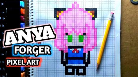 Como Dibujar A Anya FORGER Pixel Art PASO A PASO FACIL How To Draw