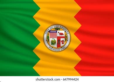 Waving Flag Los Angeles Stock Vector (Royalty Free) 647994424 ...