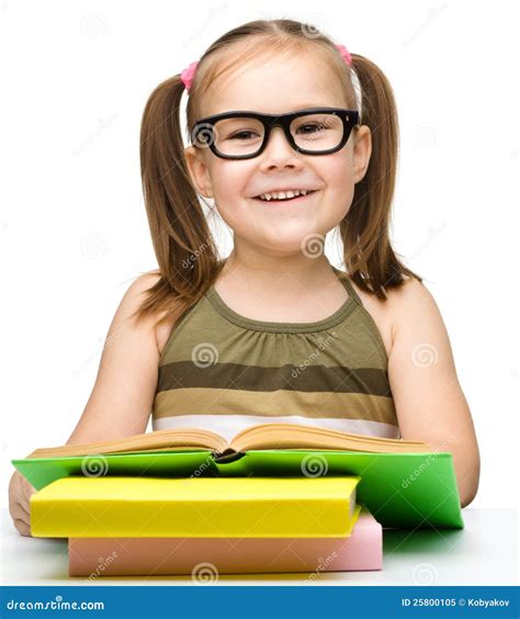 Livre De Relevé Gai Mignon De Petite Fille Image stock Image du