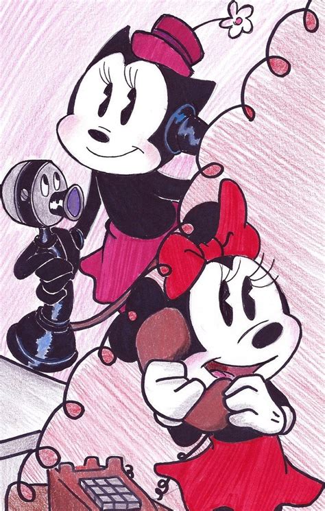 Ortensia & Minnie | Mickey mouse art, Mickey mouse cartoon, Disney drawings