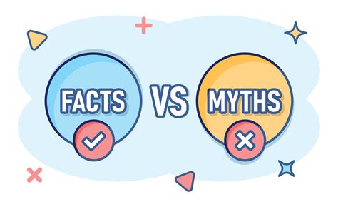 Myths Vs Facts Icon In Comic Style True Or False Cartoon Vector