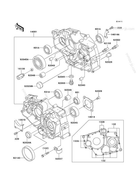 YUMBO | spare parts catalog for квадроцикла KAWASAKI BAYOU 250 (KLF250 ...