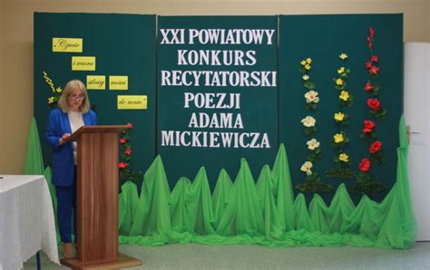 Xxi Powiatowy Konkurs Recytatorski Poezji Adama Mickiewicza Gmina