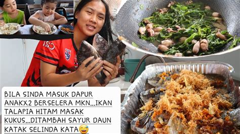 Anakx Berselera Mkn Ikan Talapia Hitam Masak Kukus Ditambah Sayur Daun