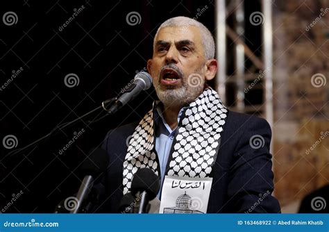 Hamas Leader Yahya Sinwar, Speaks in Gaza Strip Editorial Photography ...