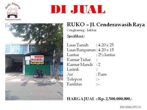 Dijual Ruko 2 Setengah Lantai Di Jl Cendrawasih Raya Cengkareng