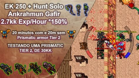 Tibia Elite Knight 251 250 Solo Hunt Gafir 2 7kk Exp Hour150 Profit