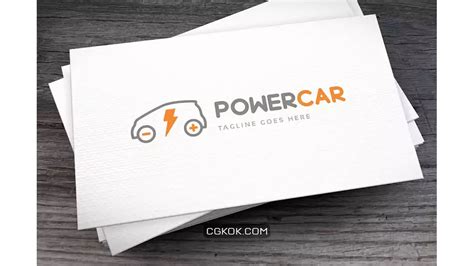 وکتور لوگو ماشین برقی Power Car Logo Template سیجی کوک