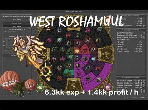 Tibia Rp West Roshamuul Hunt Wheel Of Destiny Esp Eng