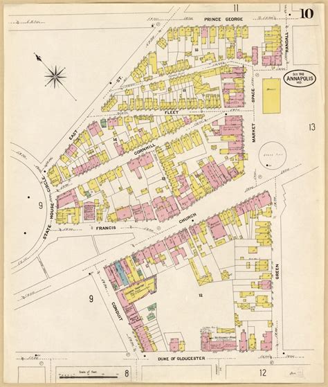 Image Of Sanborn Fire Insurance Map From Annapolis Anne Arundel