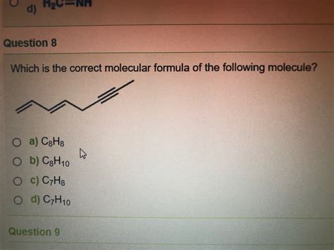 Answered Which Is The Correct Molecular Formula Bartleby