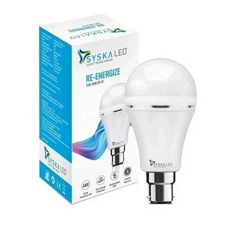 W Syska Rechargeable Ssk Emb Emergency Led Bulb Lm Cool