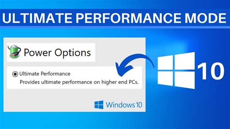 How To Enable Ultimate Performance Mode In Windows Youtube