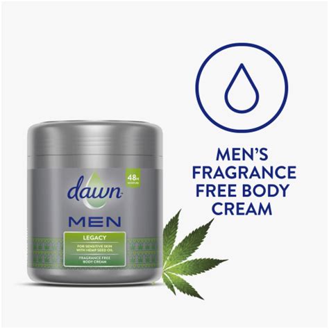 Dawn Men Fragrance Free Body Cream Legacy For Sensitive Skin 400ml Clicks