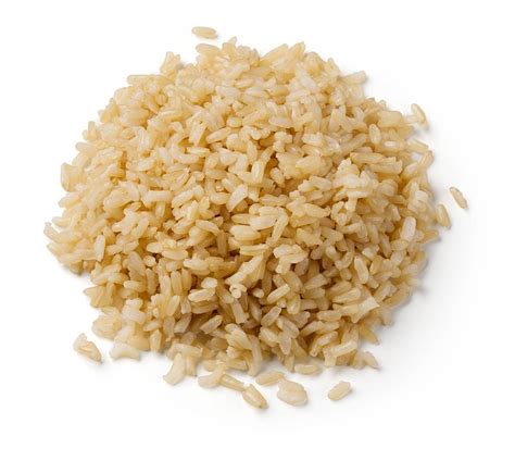 Cooked Brown Rice White Background Free Photo Rawpixel