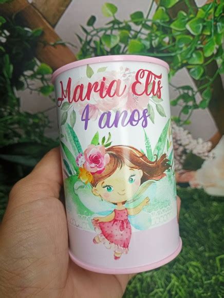 Cofrinho Personalizado Fadas Aquarela Elo Produtos Especiais