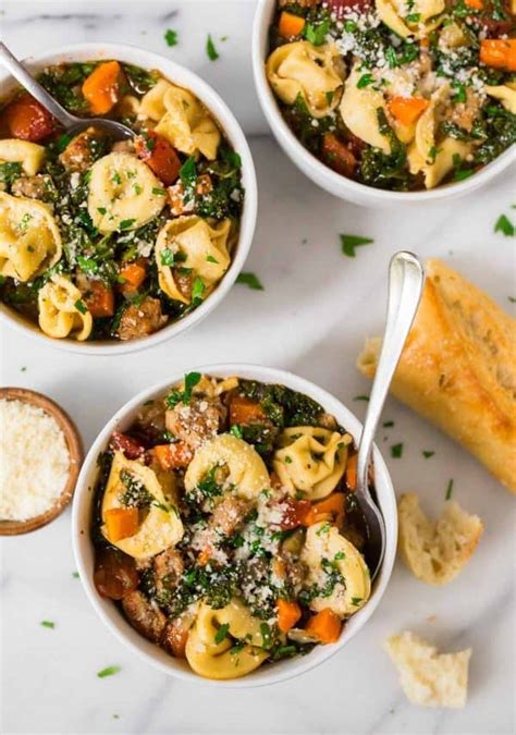 Crockpot Tortellini Soup With Sausage And Kale Easy And Healthy Recipe