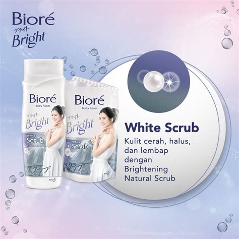 Biore Bright Body Foam White Scrub Refill 250ml Original