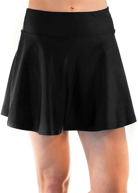 Rotita High Waisted Black Swim Skirt Rotita Usd