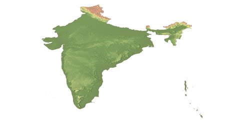 India Terrain 3D Map by Shustrik