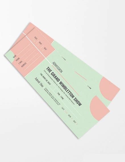 FREE Blank admission Ticket Template: Download 96+ Tickets in PSD, Word ...