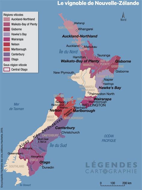 New Zealand wine regions New Zealand winegrowers... - Maps on the Web