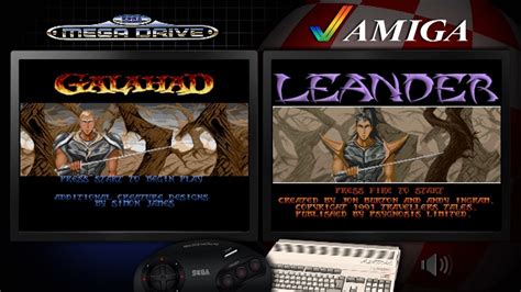 Leander Amiga And Galahad Mega Drive Comparison Dual Longplay