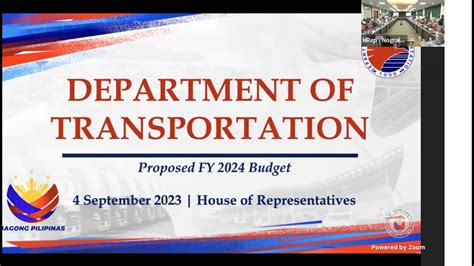 FY 2024 Budget Briefings Committee Department Of Transportation DOTr