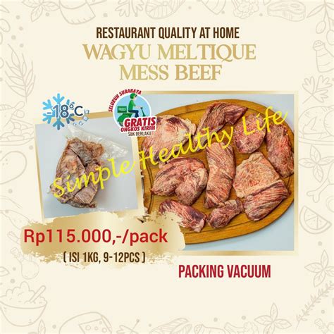 Jual Wagyu Meltique Mess Beef 1kg Steak Grill BBQ Shopee Indonesia